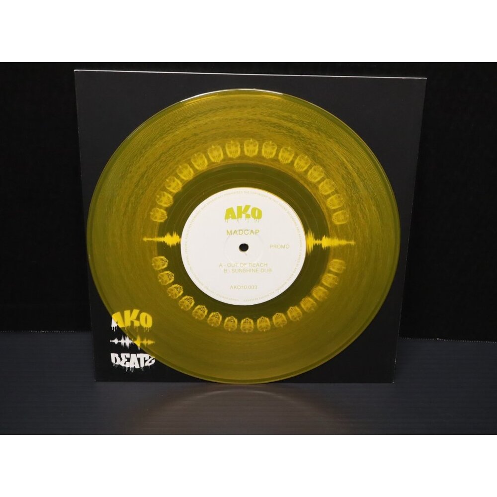 AKO Beatz Madcap - Out of Reach‎ - 10" Yellow Vinyl Promo Record Drum N Bass